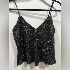 Bardot Black Sequin Tank
